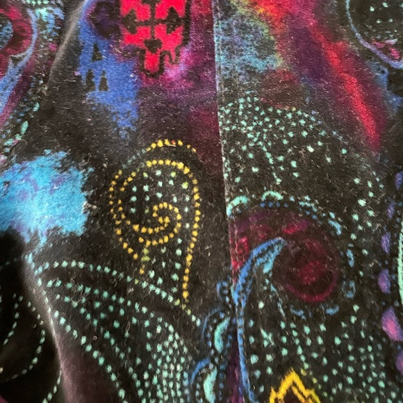 Chico's Jacket Womens Red Paisley Open Front Long Sleeve Blazer Ladies Size 2/M - Picture 8 of 8